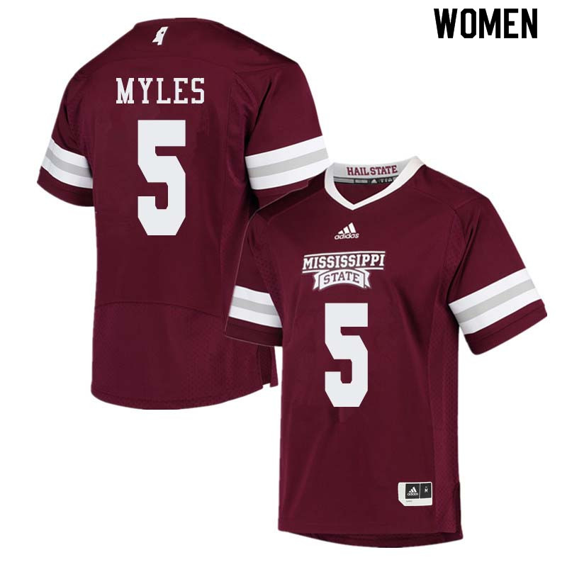 Women #5 Gabe Myles Mississippi State Bulldogs College Football Jerseys Sale-Maroon - Click Image to Close